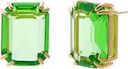 BY ADINA EDEN Colored Large Emerald Stud Earring