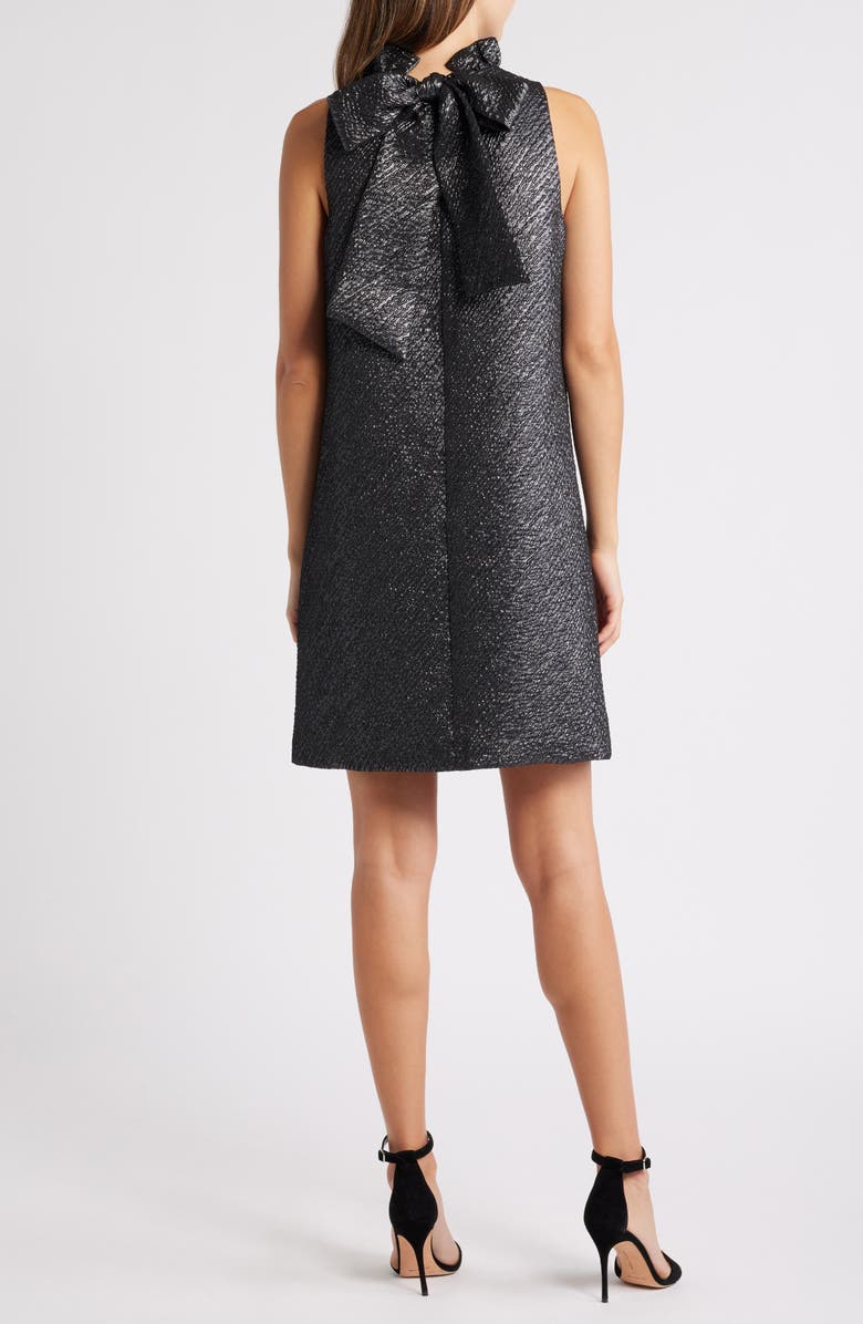 Anne Klein Ruffle Metallic Sleeveless A-Line Dress, Alternate, color,