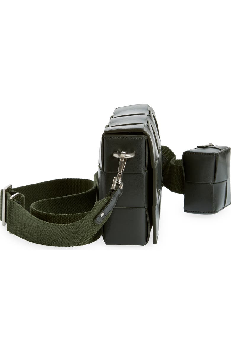 Bottega Veneta Cassette Vogue Intrecciato Crossbody Bag, Alternate, color, 3009 Dark Green-Silver