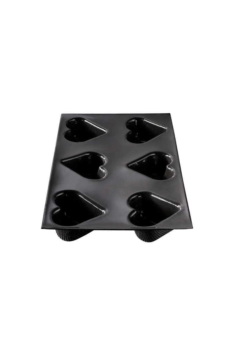 Silpat Flexipan 6 Heart Mold, Main, color, Black