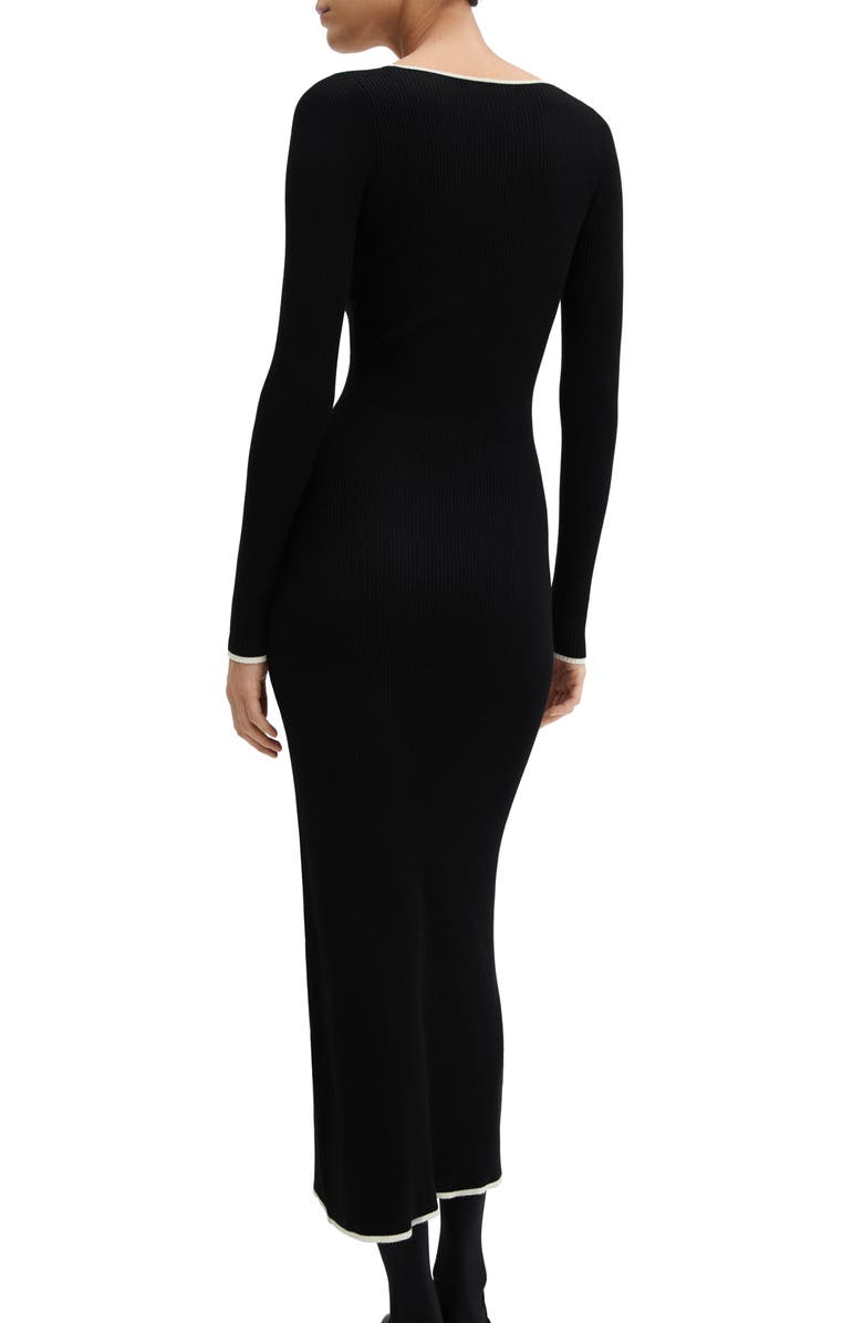MANGO Shadowin Long Sleeve Maxi Sweater Dress, Alternate, color,