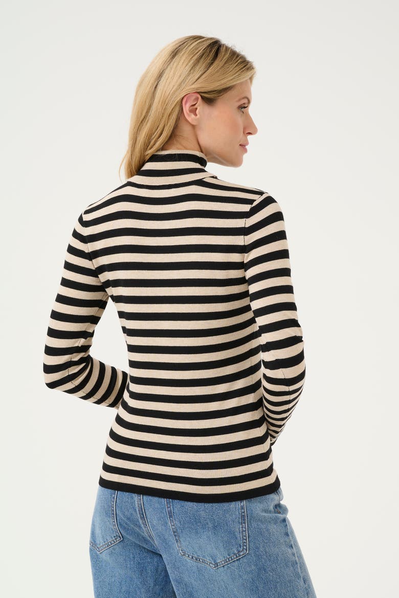 KAlizza Rollneck Slim Fit Pullover, Alternate, color, Feather Grey Mel./Black