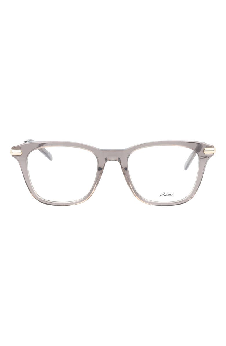 Brioni Novelty 50mm Square Optical Glasses, Main, color, 