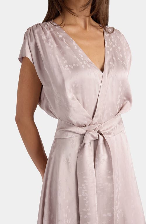 Santorelli Talia Cap Sleeve Midi Fit And Flare Dress In Pink