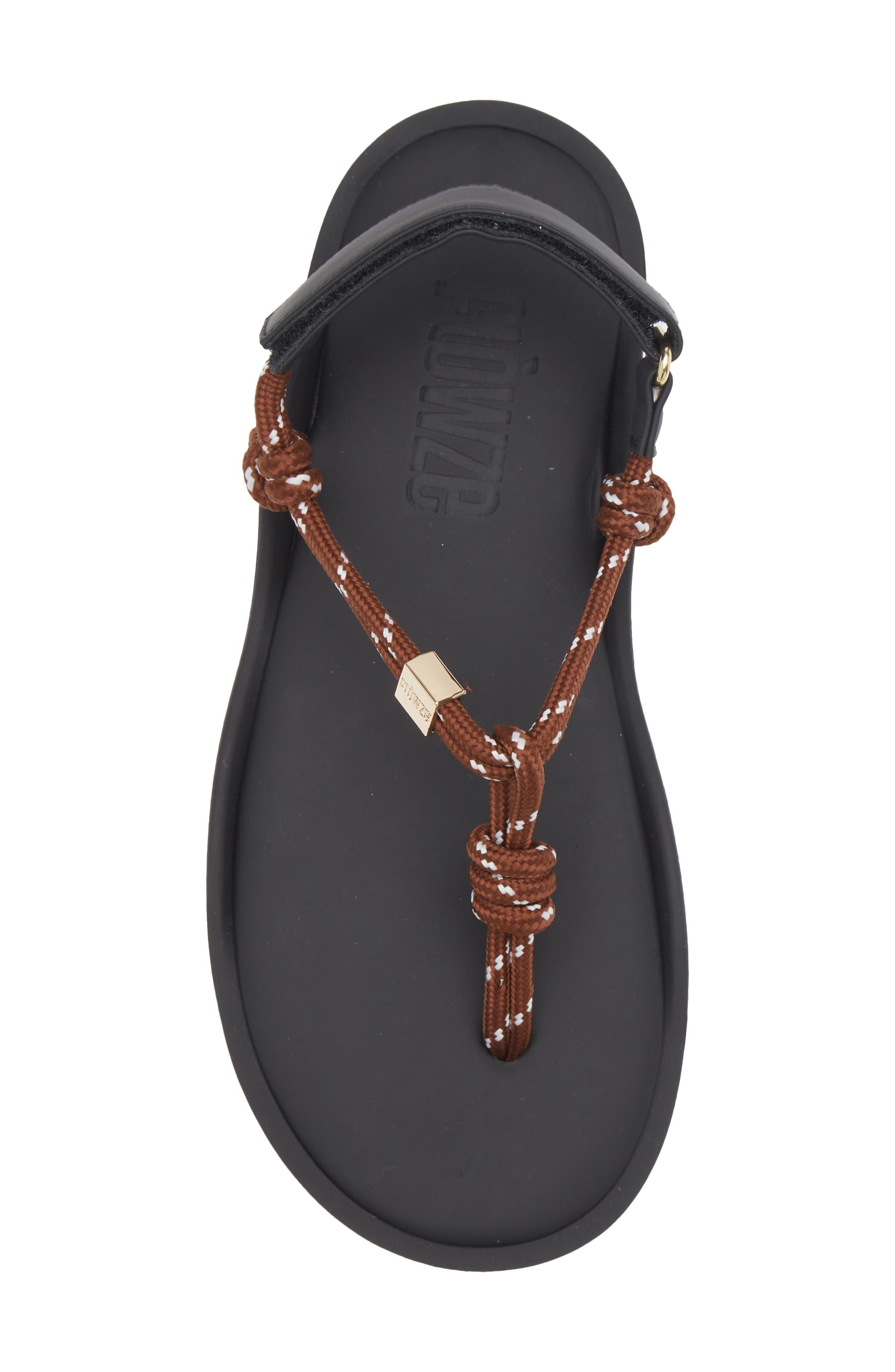 FLOWZE Cord Water Repellent Slingback Thong Sandal, Alternate, color, Brown