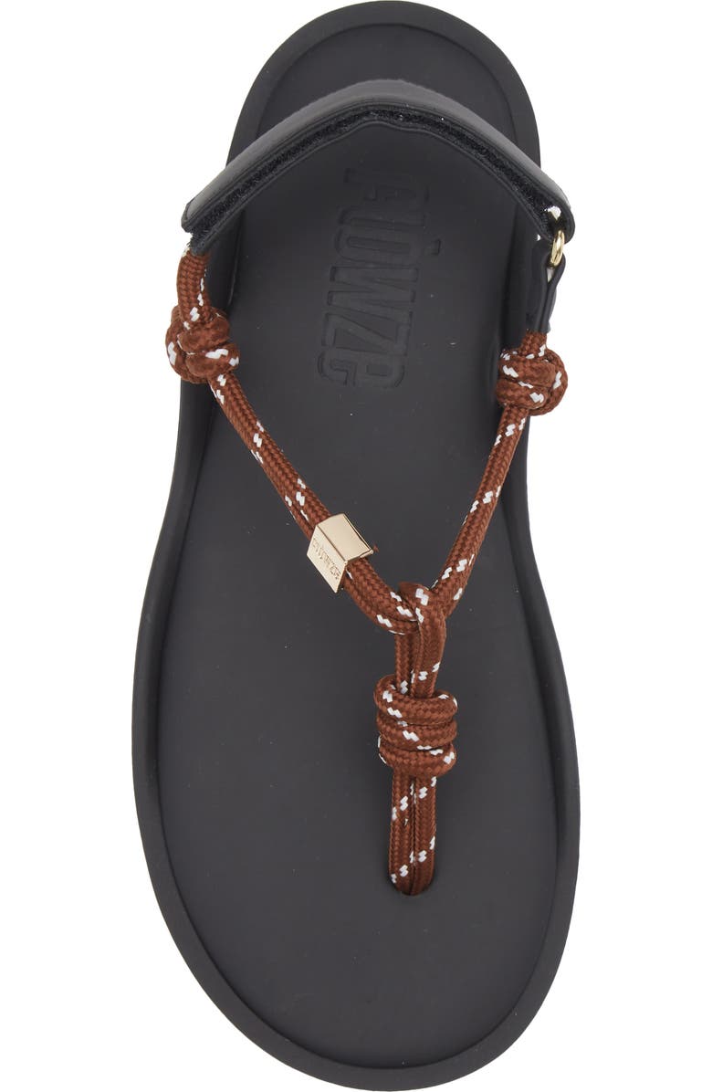 FLOWZE Cord Water Repellent Slingback Thong Sandal, Alternate, color, Brown