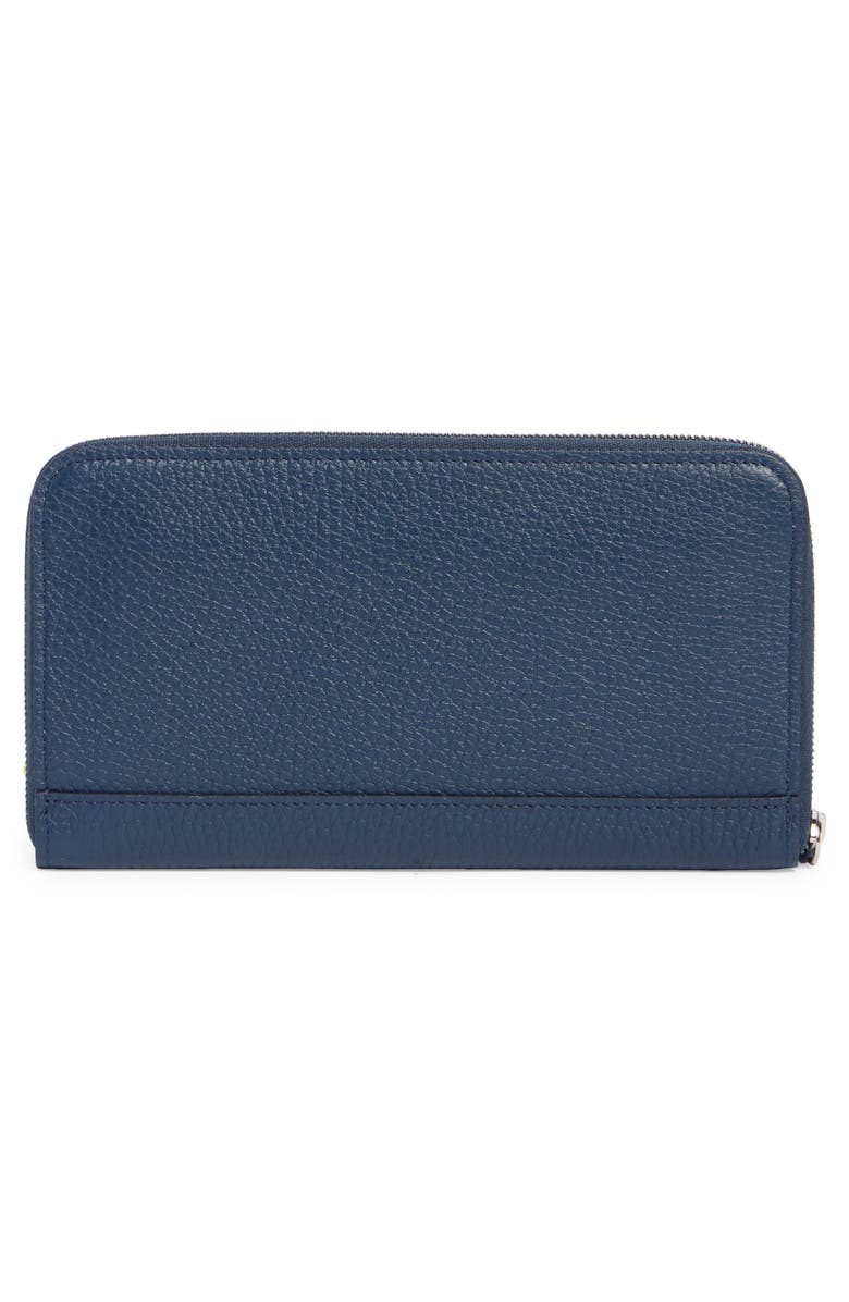 Longchamp Le Roseau Zip Wallet, Alternate, color, Pilot Blue