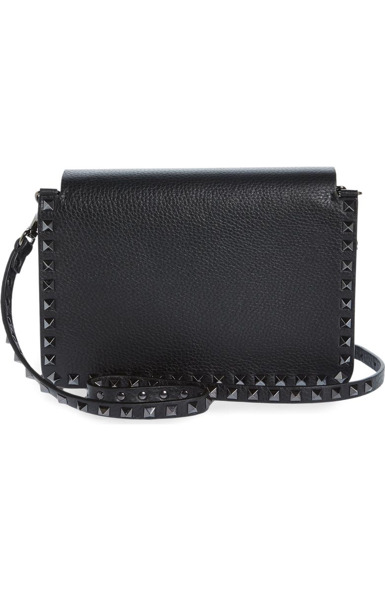 Valentino Garavani Small Rockstud Leather Shoulder Bag, Alternate, color,