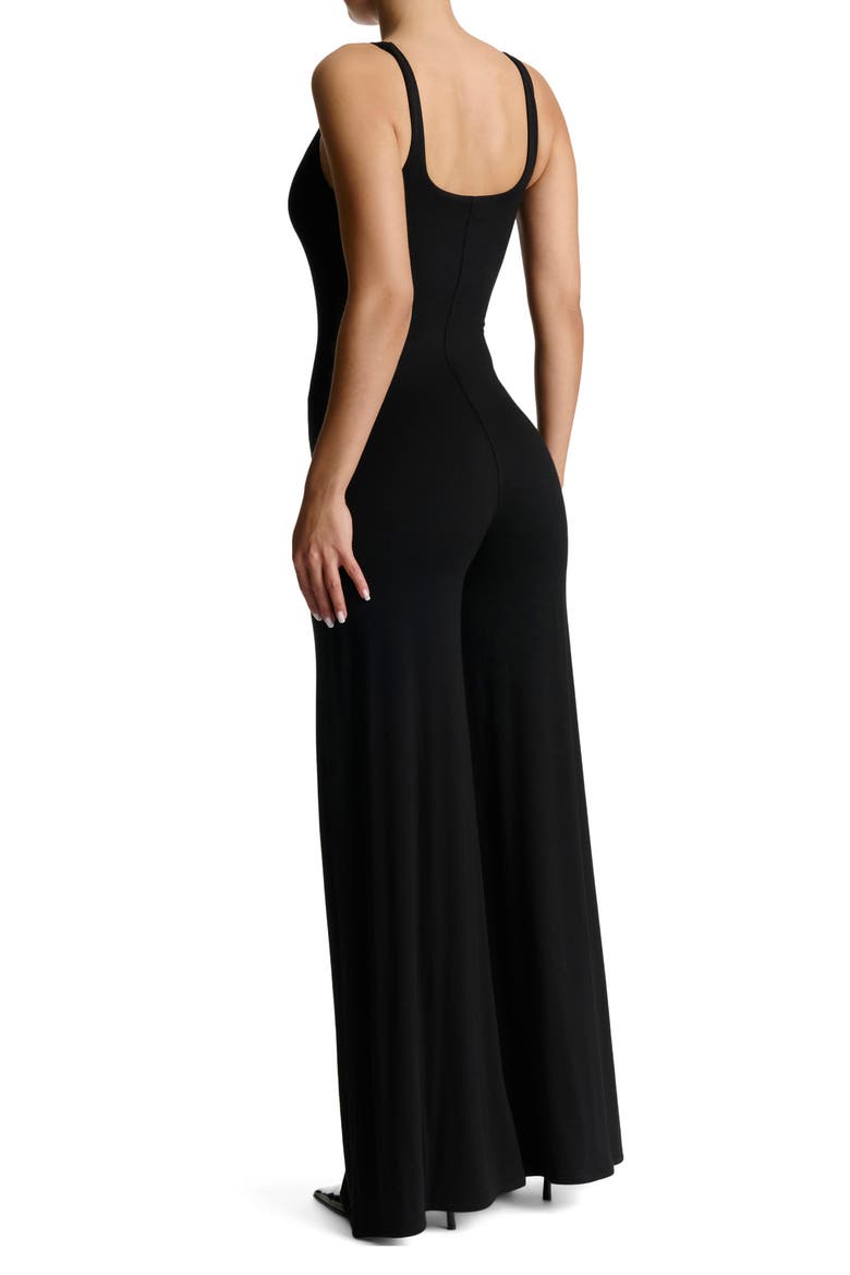 Sculpt Wide Leg Tank Jumpsuit, Alternate, color, BLACK