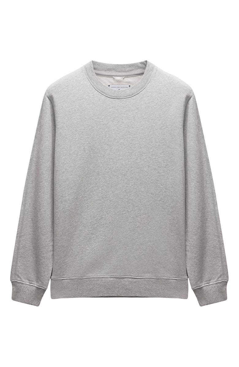 Reigning Champ Lightweight Cotton Terry Sweatshirt, Alternate, color, Heather Grey