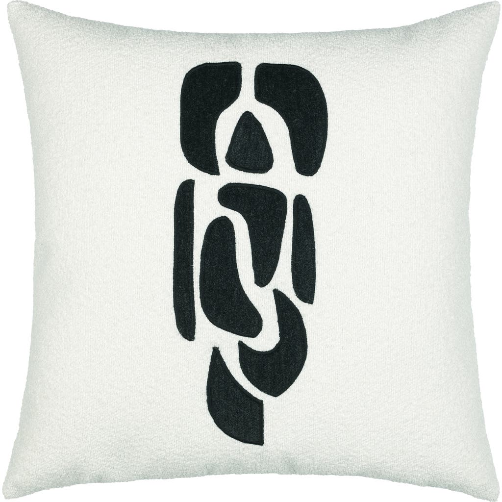 Elaine Smith Resonate Hand Applique Velvet & Boucle Indoor & Outdoor Woven Accent Pillow