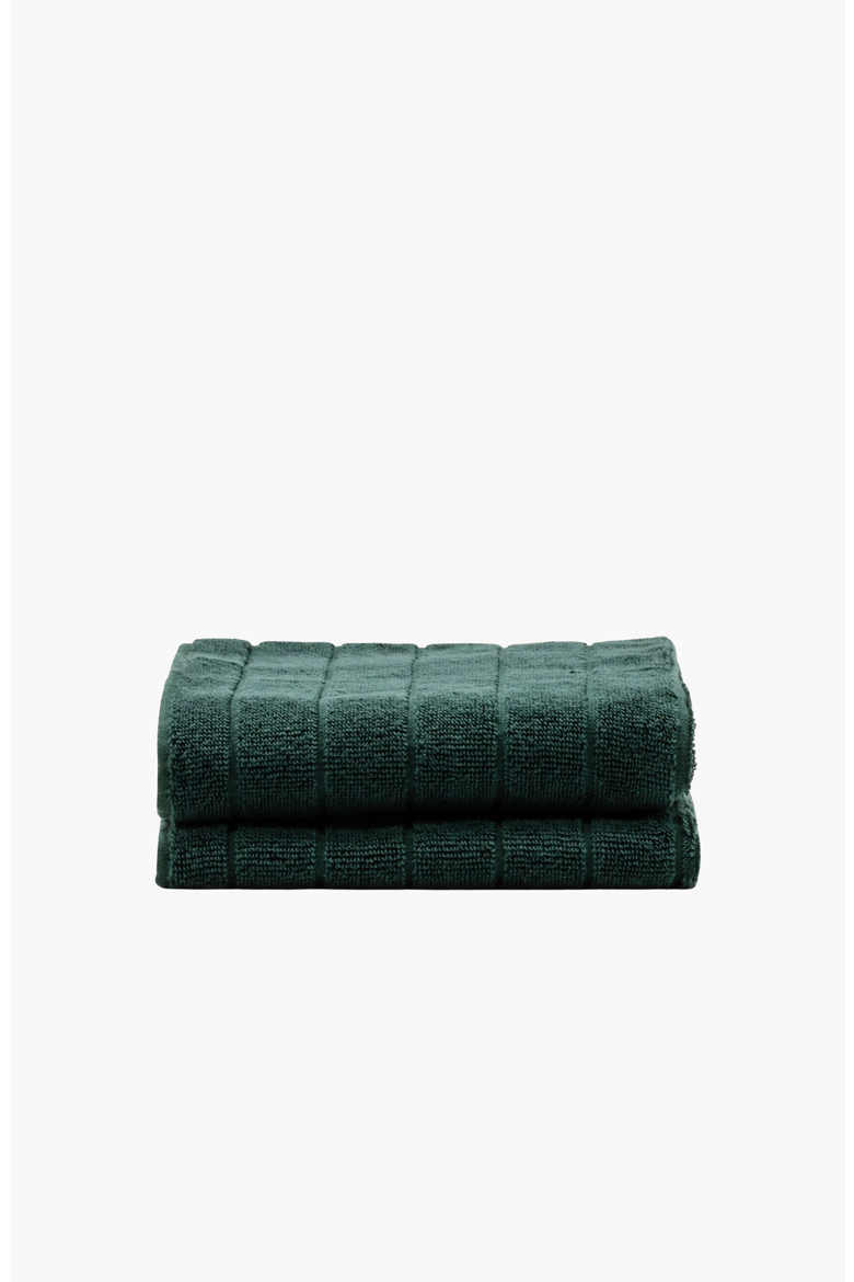 Nautilus 2-Piece Hand Towel Set, Alternate, color, Verdant / Ecru