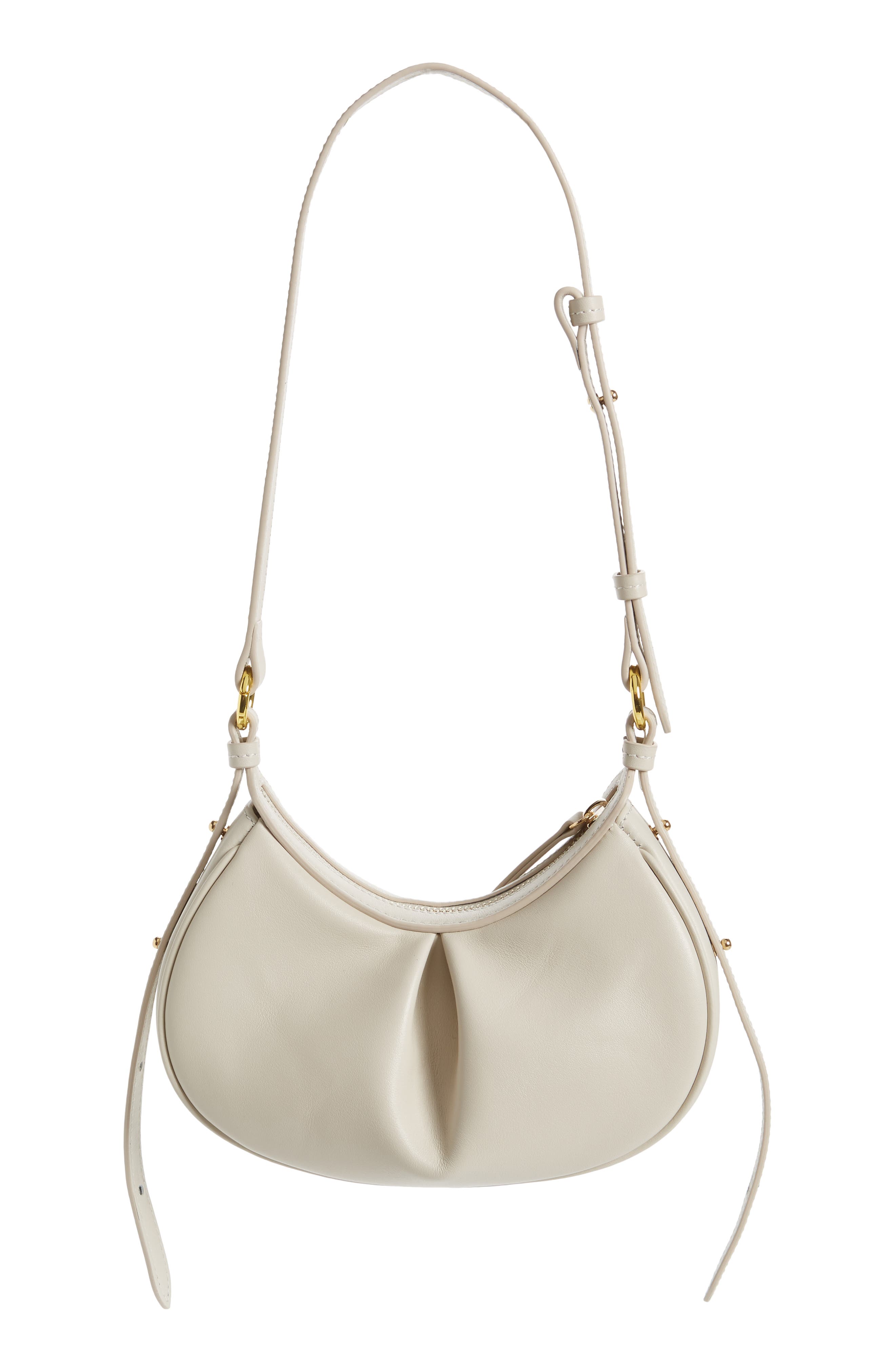 Yuzefi Mini Bean Bag Leather Handbag, Alternate, color, 