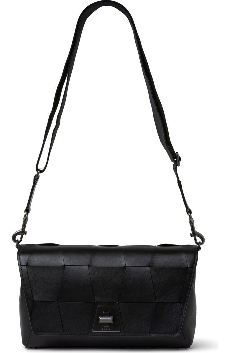 Akris Anouk Braided Trapezoid Leather Crossbody Bag, Alternate, color,