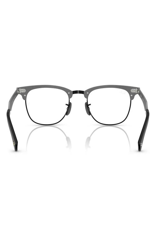 Ray Ban Ray-ban X Scuderia Ferrari 51mm Square Optical Glasses In Black Grey
