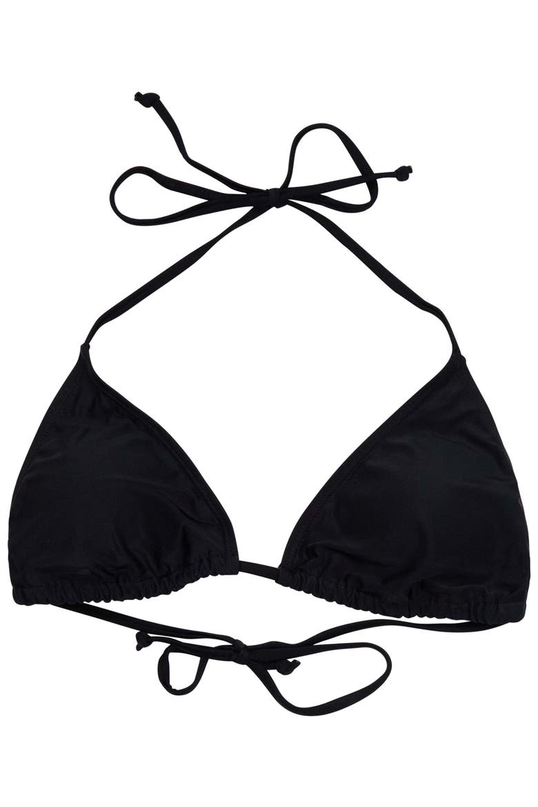 Solid Womens Bikini Top, Alternate, color, Black