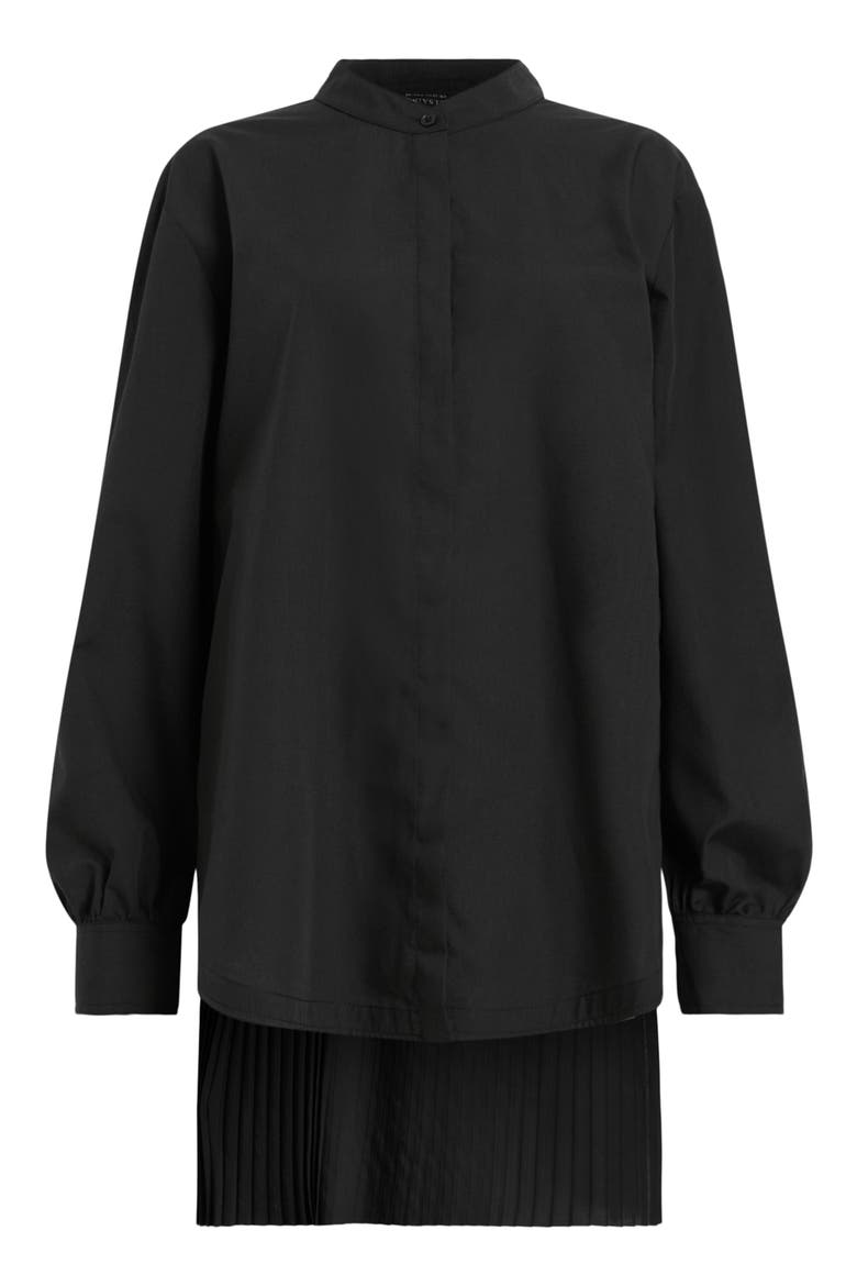 Percy Oversize Button-Up Shirt, Alternate, color, BLACK