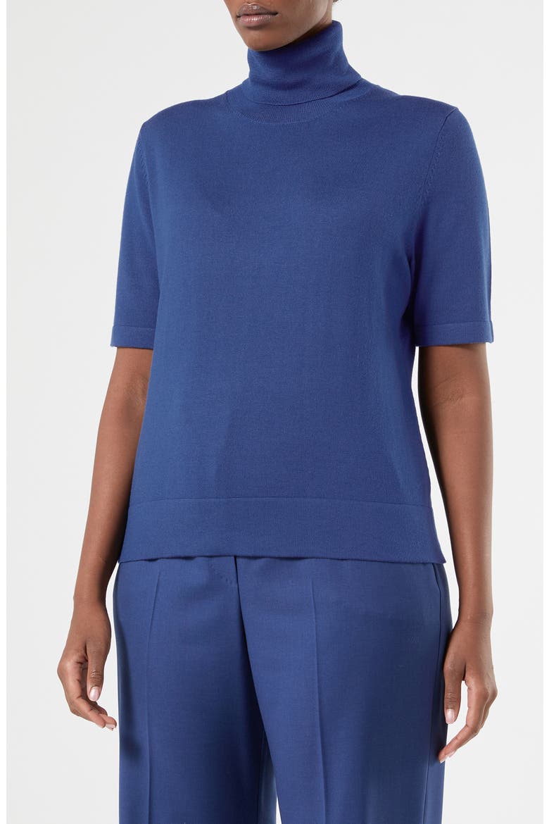 Turtleneck Virgin Wool Sweater, Main, color, CORNFLOWER