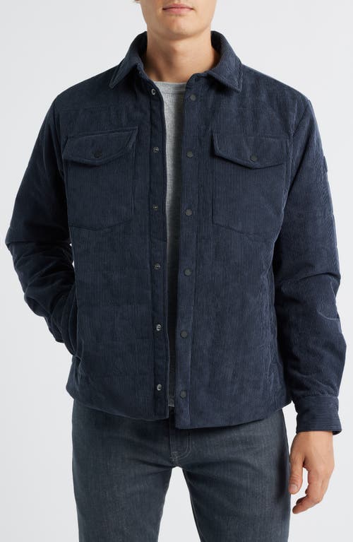 Save The Duck Magnus Water Repellent Corduroy Shirt Jacket In Blue