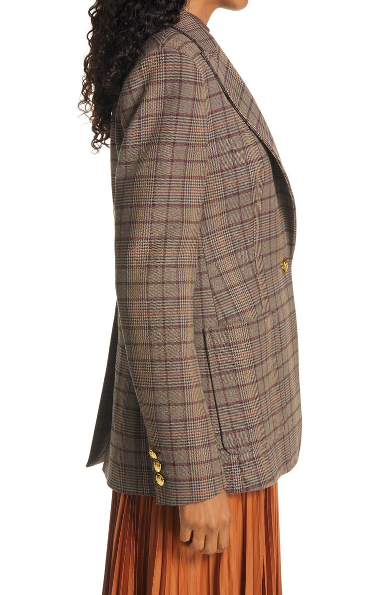 A.L.C. Hicks Check Single Button Blazer, Alternate, color, 
