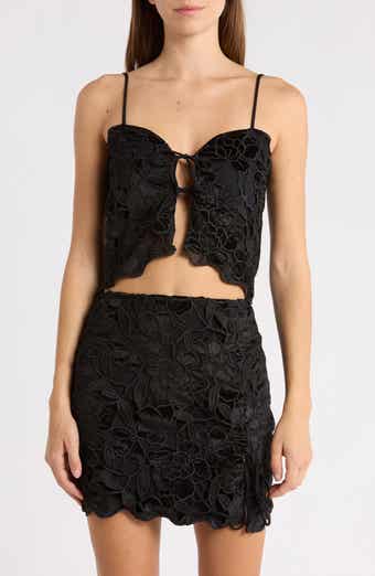 Christa Front Tie Lace Swim Top