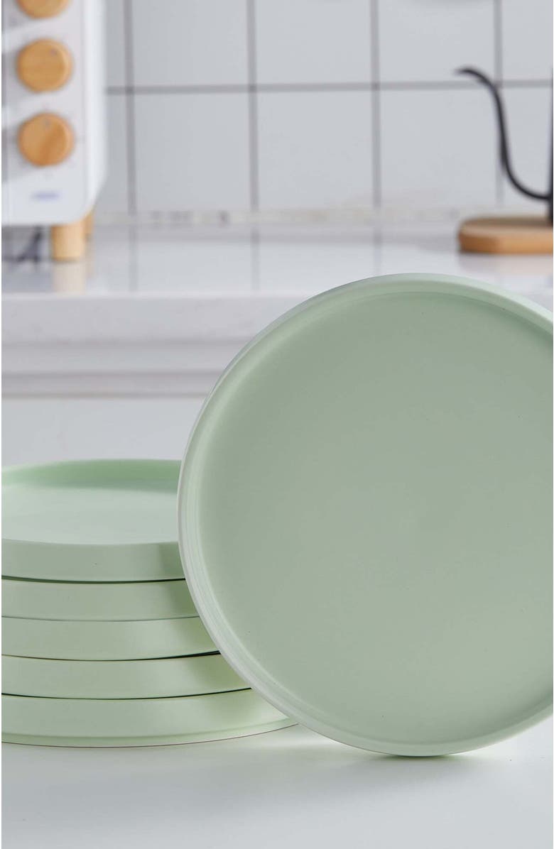 Stone Lain Stella Porcelain 6-Piece Salad Plate Set, Alternate, color, Terracotta