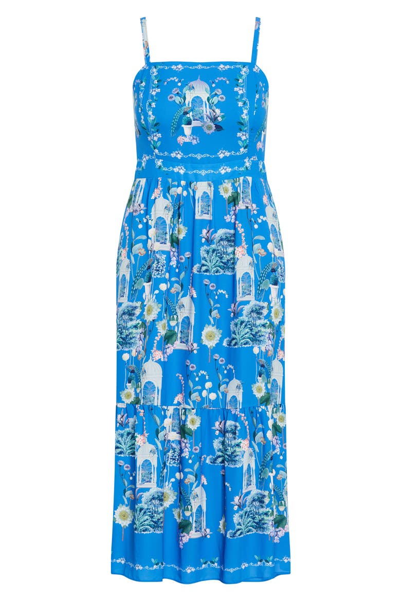 Molly Floral Midi Sundress, Alternate, color, BLUE
