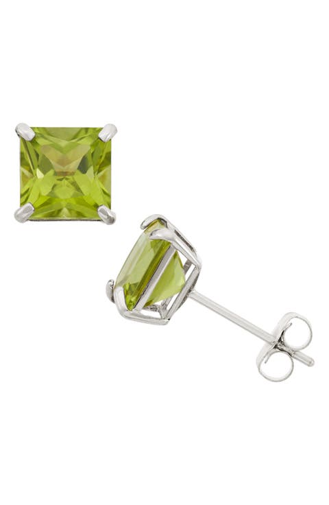 Princess Cut Stud Earrings