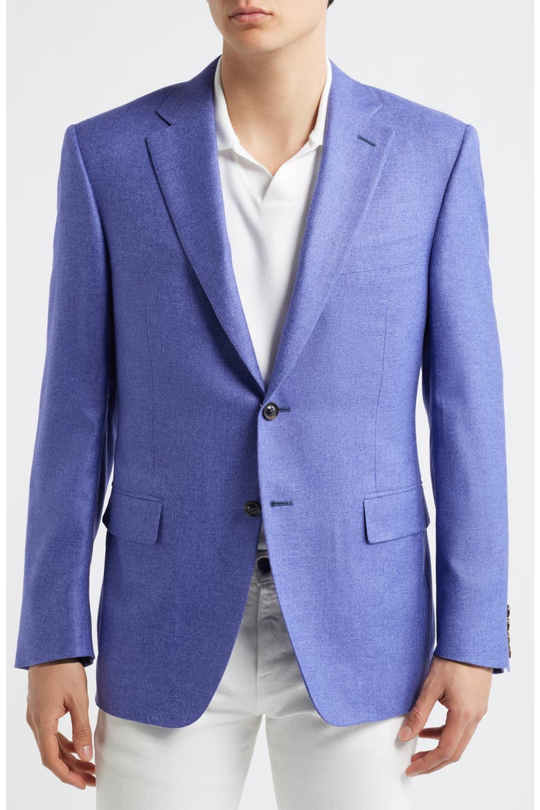 Siena Regular Fit Purple Slub Silk & Cashmere Sport Coat, Alternate, color, PURPLE