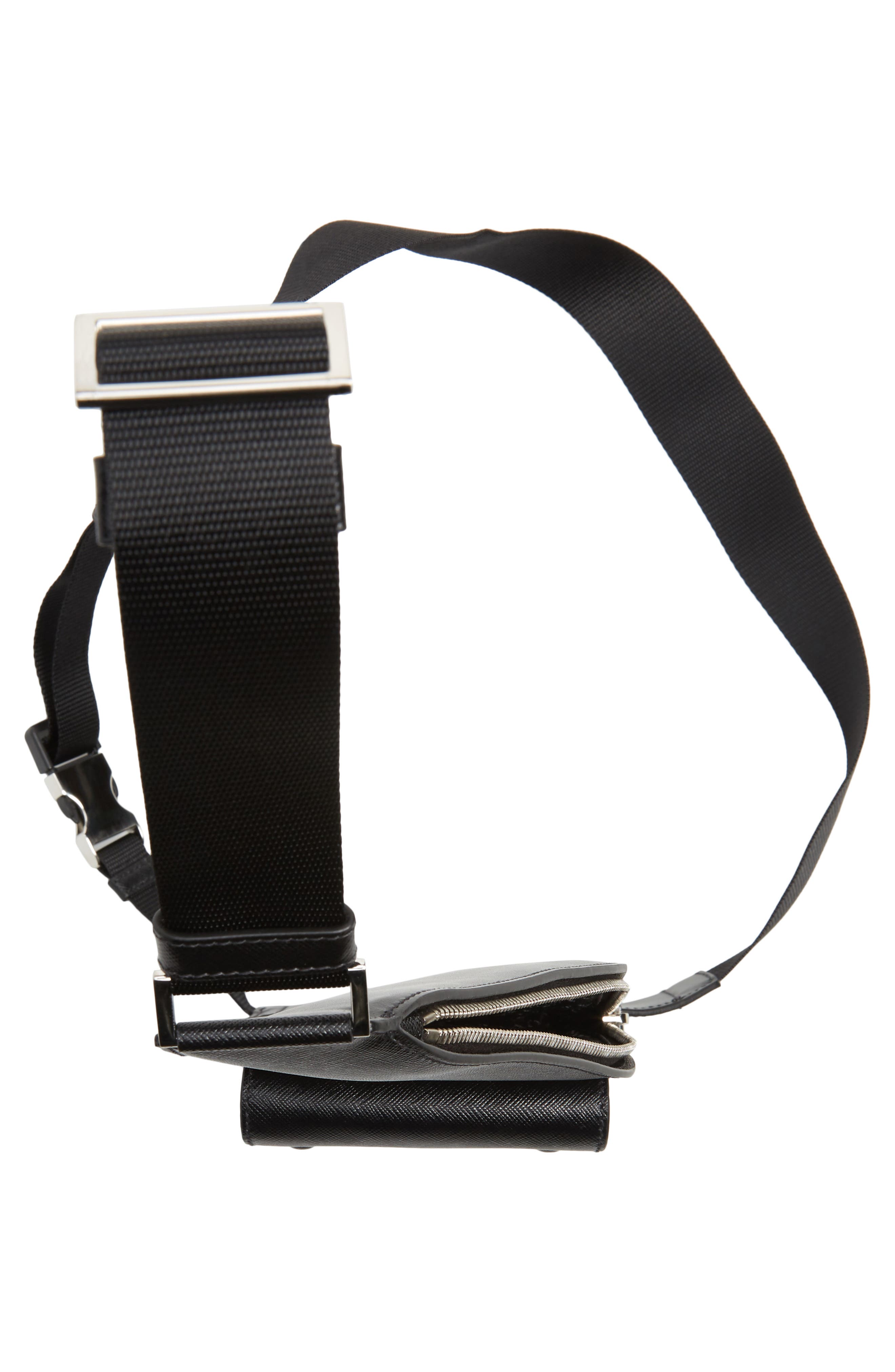 Prada Travel Saffiano Leather Crossbody Bag, Alternate, color, 