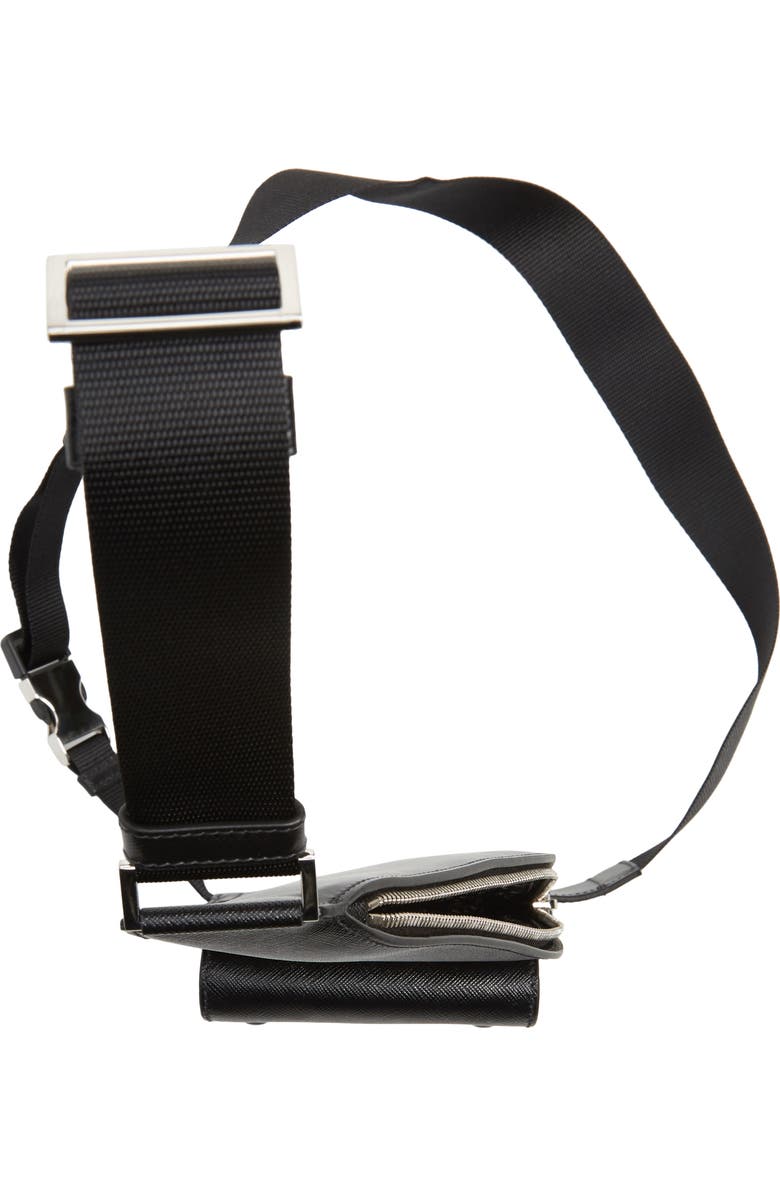 Prada Travel Saffiano Leather Crossbody Bag, Alternate, color,