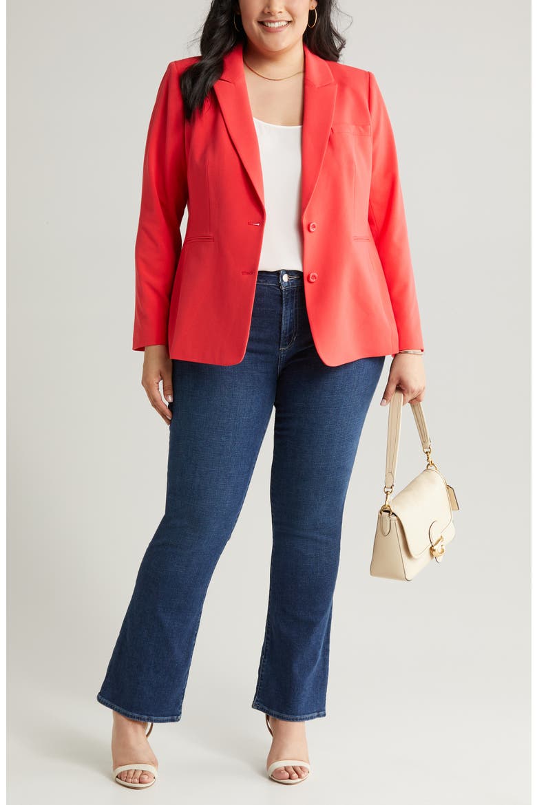 Stripe Lining Blazer, Main, color, GRENADINE