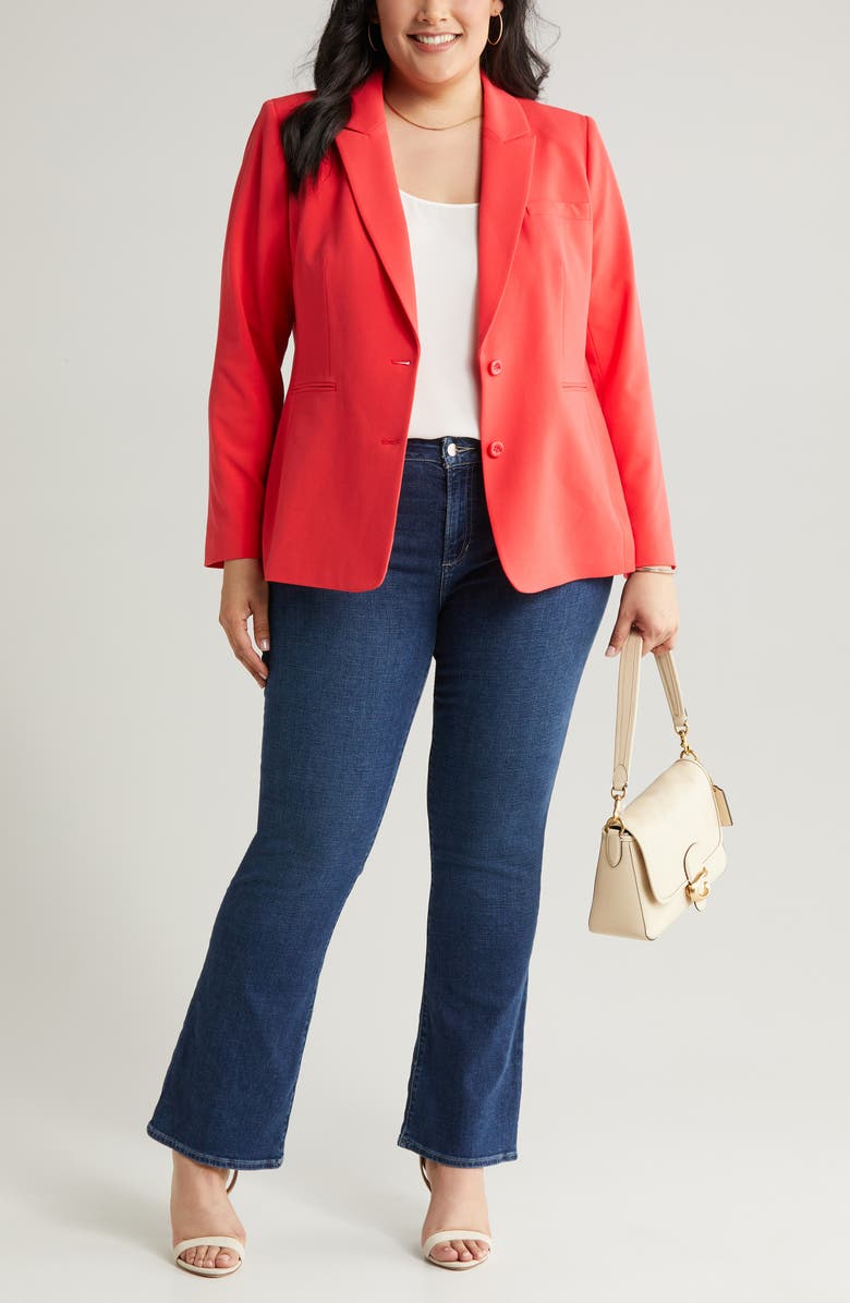 Tahari ASL Stripe Lining Blazer, Main, color, Grenadine