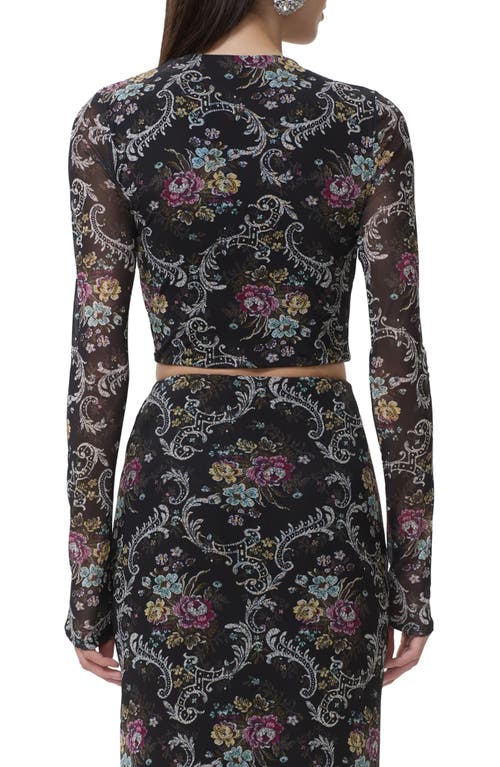 Afrm Chaya Floral Asymmetric Cutout Top In Multi