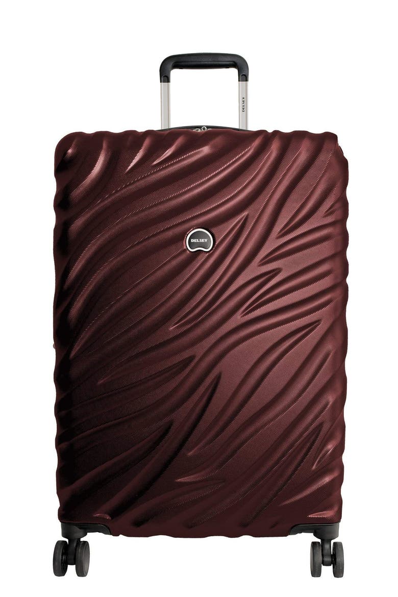 Delsey Alexis Lightweight Luggage-Checked Medium, Main, color, Burgundy