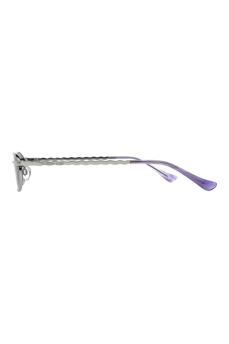 54mm Oval Sunglasses, Alternate, color, SILVER/PUR