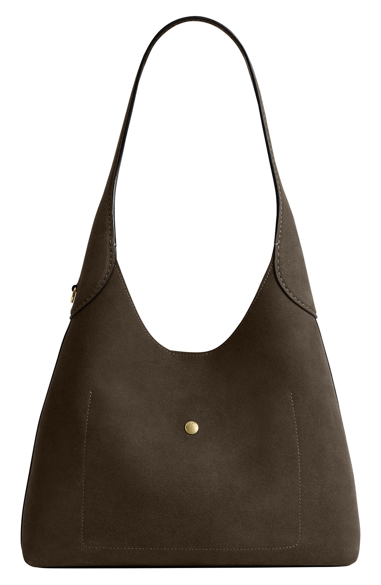 COACH Brooklyn 28 Suede Shoulder Bag, Alternate, color, Olive