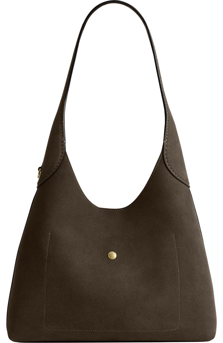 COACH Brooklyn 28 Suede Shoulder Bag, Alternate, color, B4/ Olive
