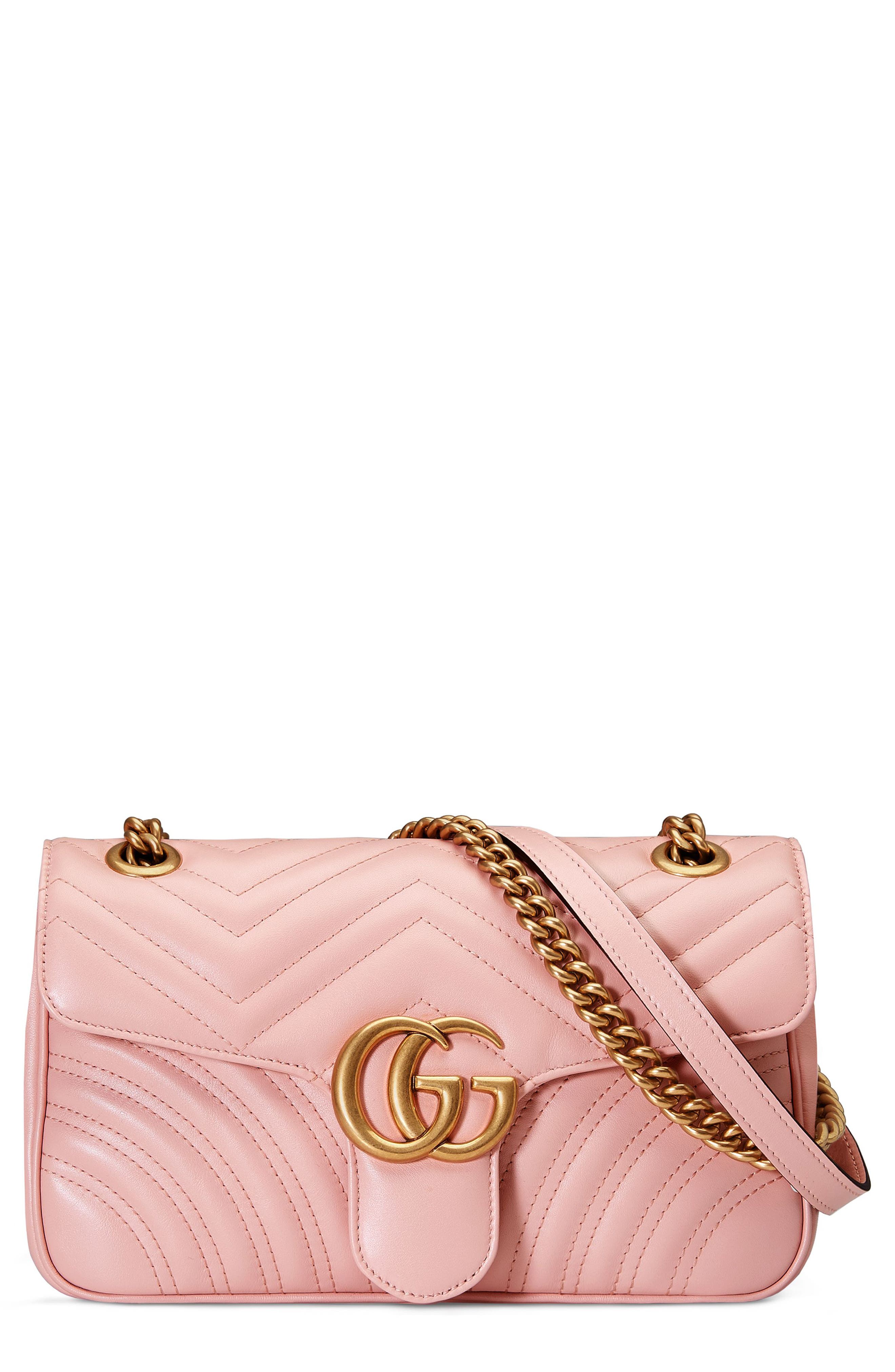 Gucci Small Matelassé Leather Shoulder Bag, Main, color, 