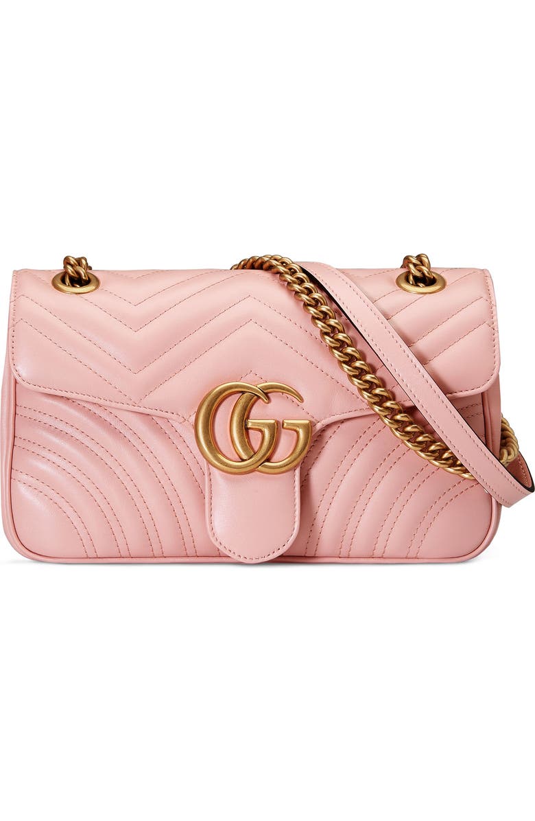 Gucci Small Matelassé Leather Shoulder Bag, Main, color,