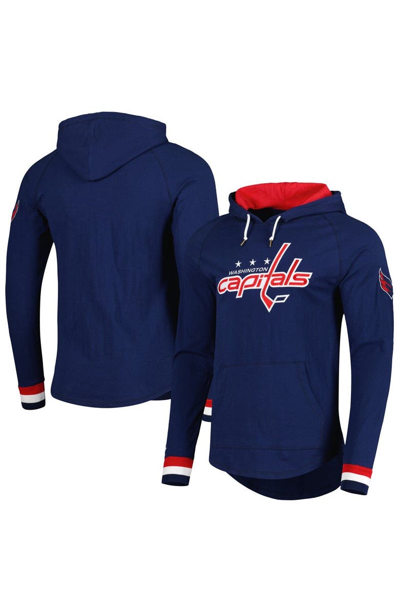 Mitchell & Ness Men's Mitchell & Ness Navy Washington Capitals Legendary Slub Hoodie Long Sleeve T-Shirt, Main, color, Navy