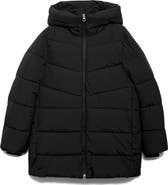 MANGO Water Repellent Hooded Puffer Coat