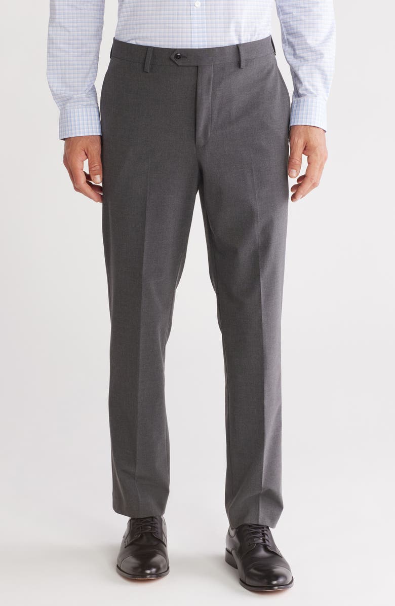 Michael Kors Classic Fit Trousers, Main, color, Dark Grey