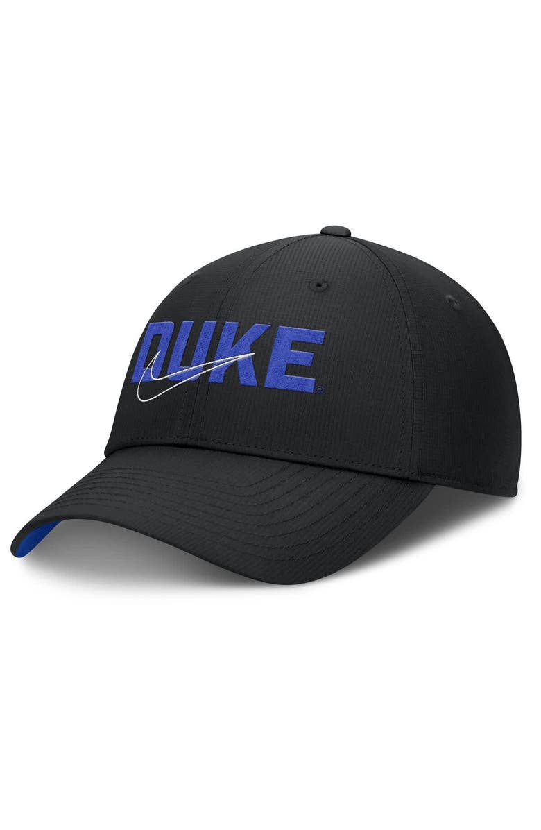 Nike Men's Nike Black Duke Blue Devils Club Prep Performance Adjustable Hat, Main, color, Black