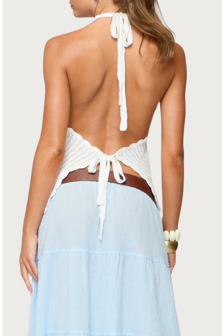 Ivey Backless Halter Top, Alternate, color, WHITE