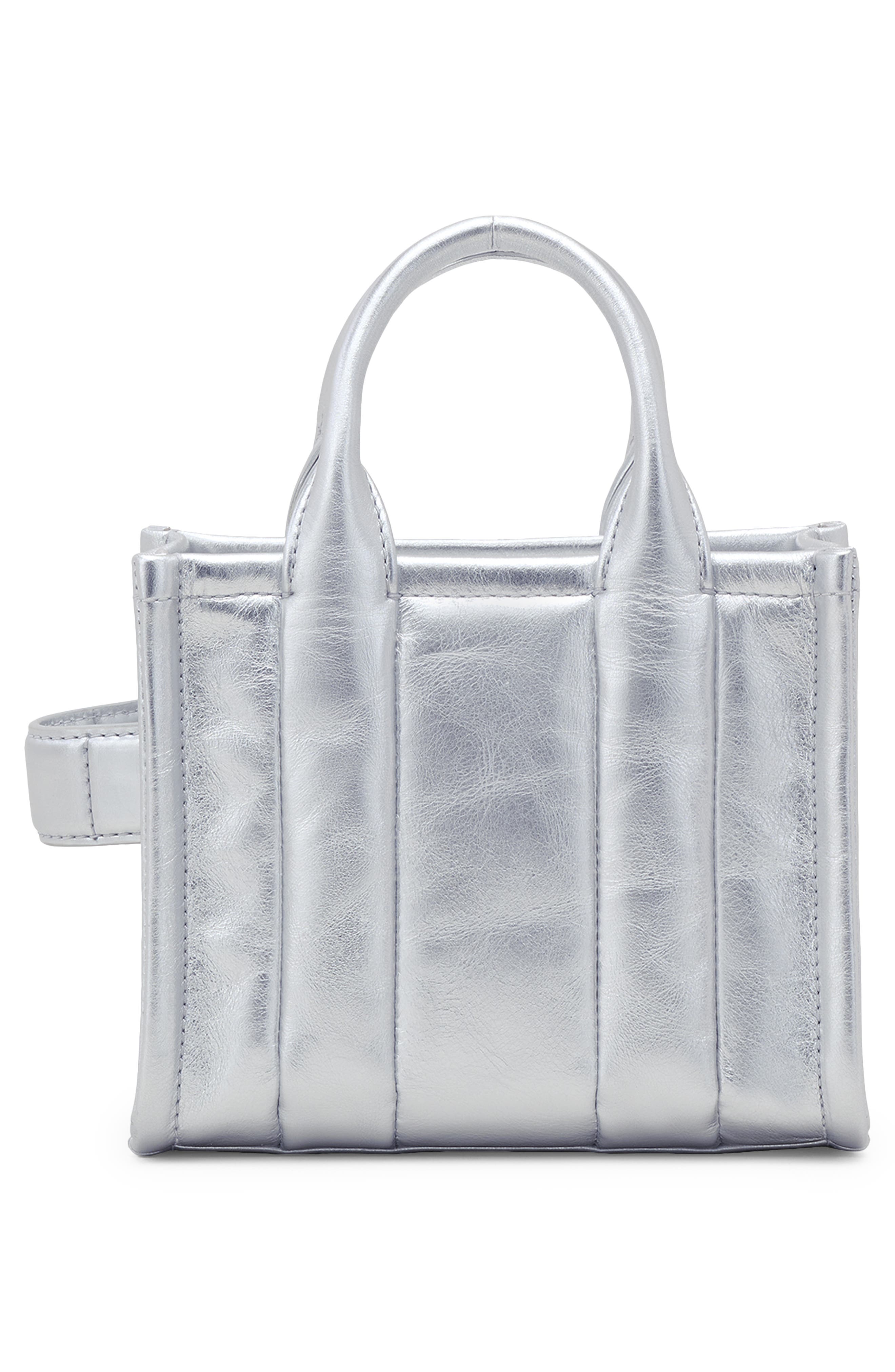 Marc Jacobs The Metallic Leather Crossbody Tote Bag, Alternate, color, 