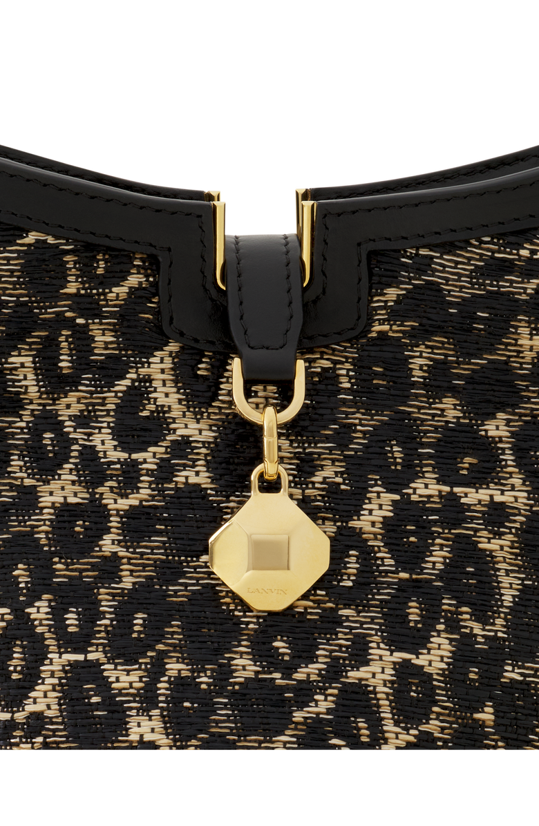 Lanvin Catch By Lanvin Small Raffia Bucket Bag, Alternate, color, Beige