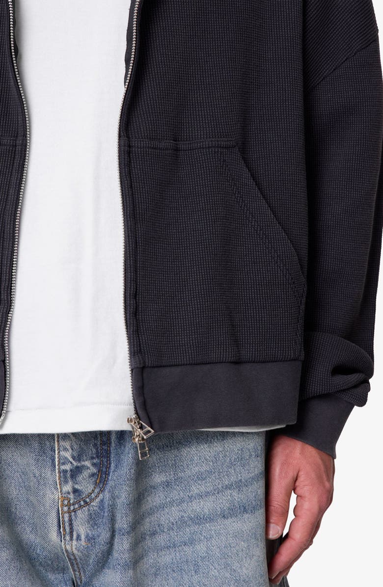 mnml Thermal Front Zip Hoodie, Alternate, color, 