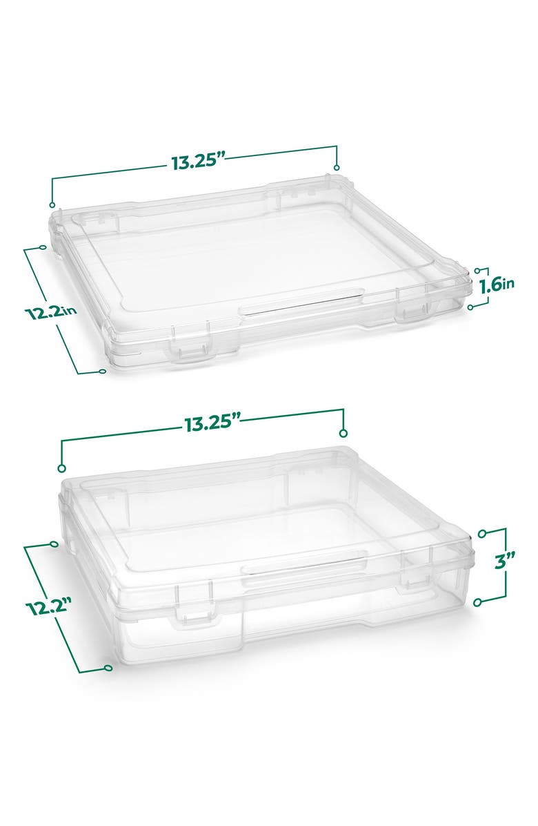 SORBUS Portable Project Case 9-Piece Set, Alternate, color, Clear
