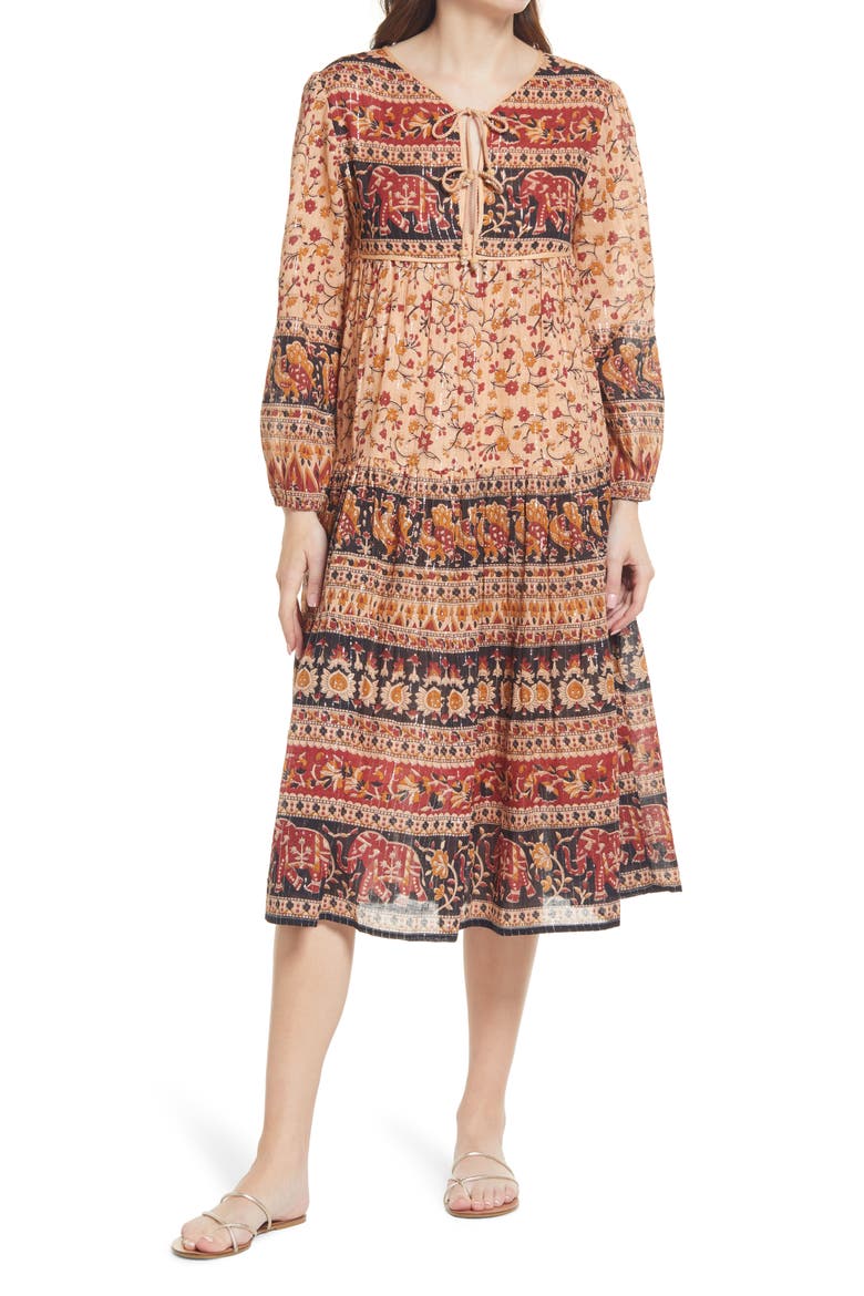 Advika Long Sleeve Dress, Main, color, MULTI